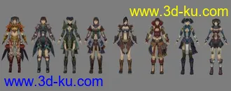 3D打印模型转 R2 女召唤师套装 八件的图片