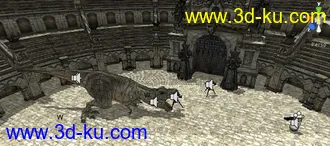 3D打印模型[哺乳动物]_霸王龙游戏低模，带骨骼和一套贴图的图片