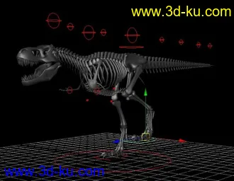 3D打印模型绑定的霸王龙骨头~~~的图片