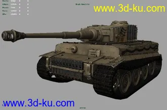 3D打印模型虎式坦克的图片