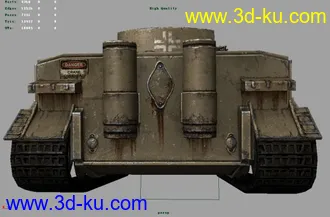 3D打印模型虎式坦克的图片