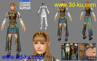 3D打印模型一个女剑士，大家多提点意见的图片