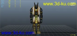 3D打印模型阿努比斯打太极——带动画——绑定的图片