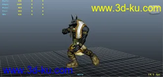 3D打印模型阿努比斯打太极——带动画——绑定的图片