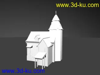 3D打印模型欧式小屋的图片