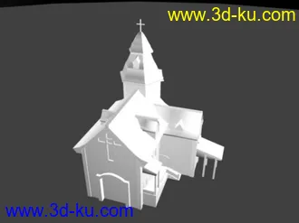 3D打印模型欧式小屋的图片