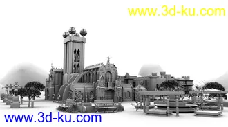 3D打印模型个人作品 教堂飙血奉献的图片