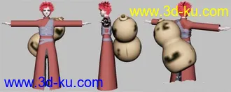 3D打印模型火影忍者里面的沙影我爱罗的图片