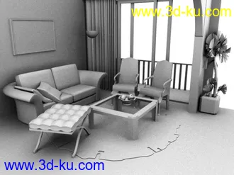 3D打印模型室内效果的图片