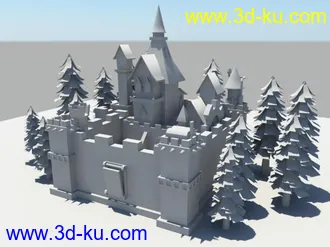 3D打印模型小城堡，带UV，时间关系没做贴图，不喜勿喷的图片