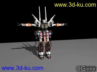 3D打印模型上了贴图的高达的图片