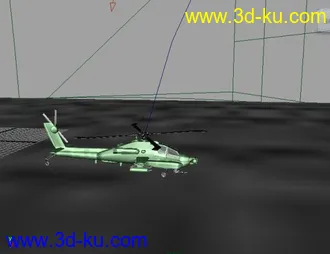3D打印模型阿帕奇武装军事直升飞机,带动画的图片