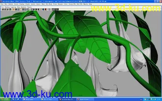 3D打印模型达到百万级面数的曼陀罗花树的图片