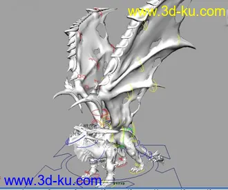 3D打印模型绑好骨骼的魔龙 很霸气 很帅的啊的图片
