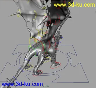 3D打印模型绑好骨骼的魔龙 很霸气 很帅的啊的图片