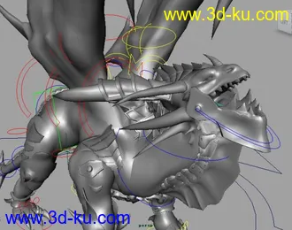 3D打印模型绑好骨骼的魔龙 很霸气 很帅的啊的图片