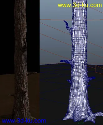 3D打印模型橡树 oak tree 精致高模的树 (附加4K材质贴图)的图片