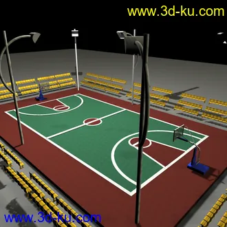 3D打印模型篮球场的图片