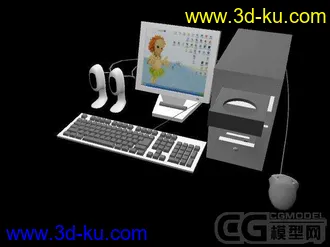 3D打印模型小弟的劣作----桌上电脑的图片