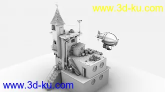 3D打印模型房子的场景的图片