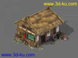 3D打印模型茅草屋的图片