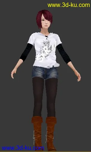 3D打印模型现代女孩。的图片