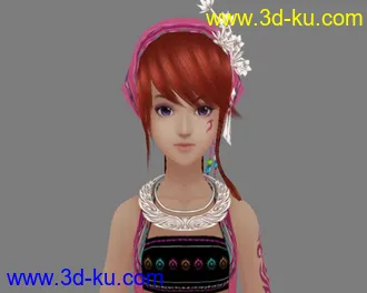 3D打印模型可爱的小女孩的图片