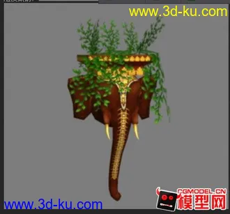 3D打印模型室内的小花盆的图片