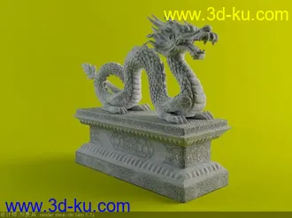 3D打印模型中国龙雕塑的图片