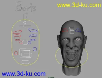 3D打印模型两个不错的表情绑定，供大家分享的图片