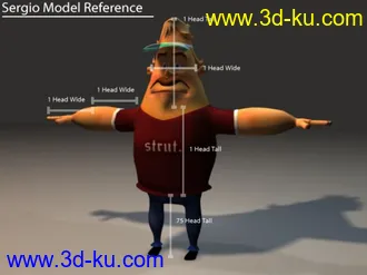 3D打印模型卡通人物一个 含有贴图 绑定 maya max 适用的图片