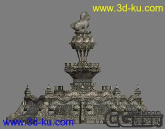 3D打印模型狮子小建筑。。。的图片