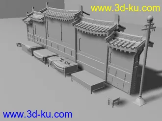 3D打印模型一个简单的街景，无聊的时候做的的图片