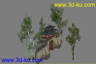 3D打印模型古代城门的图片