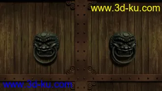 3D打印模型做的一个古建筑狮头门环·  喜欢的拿去啊·······的图片