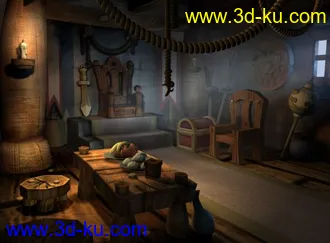 3D打印模型木屋场景 打灯可以用用的图片