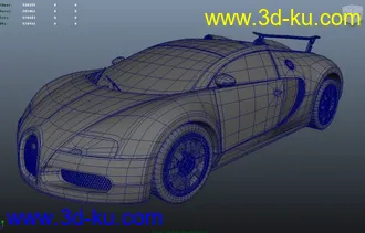 3D打印模型超级跑车——布加迪的图片