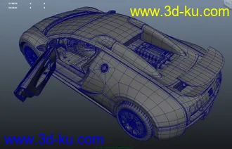 3D打印模型超级跑车——布加迪的图片