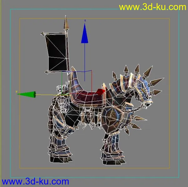 魔兽世界战马 四边面模型的图片2