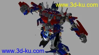 3D打印模型擎天柱变形动画maya版本的图片