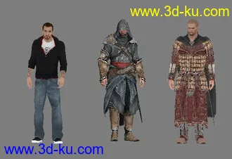 3D打印模型刺客信条：启示录 Desmond..Ezio..第一章BOSS的图片