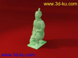 3D打印模型翡翠兵马俑_Maya的图片