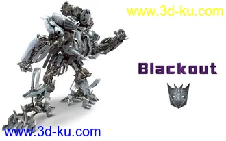 3D打印模型变形金刚Blackout的图片