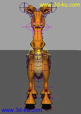 3D打印模型一只绑定好的马的图片