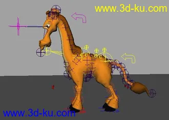 3D打印模型一只绑定好的马的图片