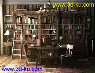 3D打印模型书房的图片