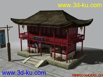 3D打印模型酒楼的图片