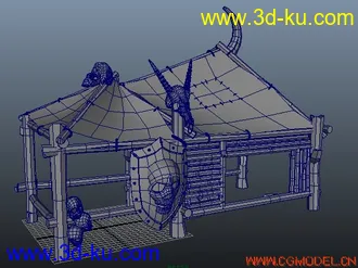 3D打印模型古代兵库马棚，无聊做的·的图片