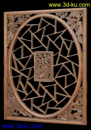 3D打印模型中式木雕花片的图片
