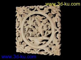 3D打印模型中式木雕花片的图片
